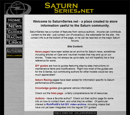 SaturnSeries.net Screenshot
